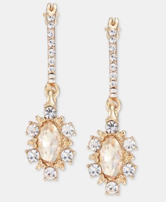 Marchesa - Crystal Drop Huggie Hoop Earrings