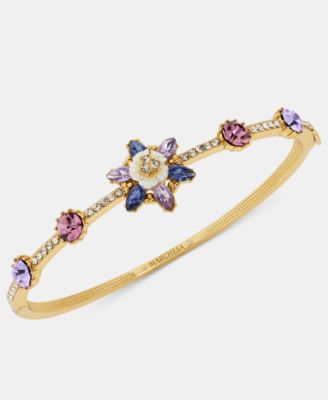 Marchesa - Multi-Stone Floral Bangle Bracelet