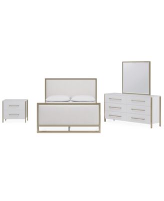 Furniture Emila 3-Pc. Queen Bed Set Upholstered Queen Bed, 2-Drawer Nightstand and Dresser image