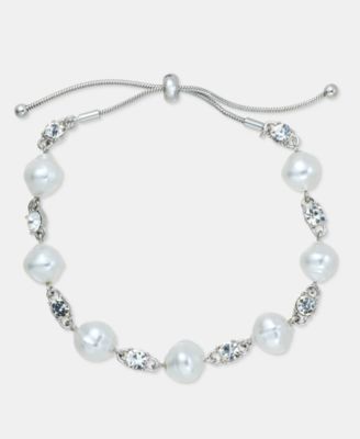 Givenchy - Crystal & Imitation Pearl Slider Bracelet