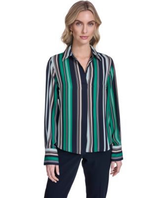 Tommy Hilfiger - Women's Striped Popover Blouse