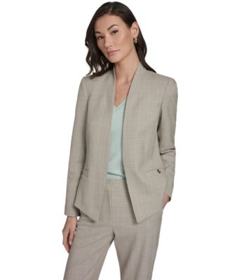Tommy Hilfiger - Women's Plaid Open Front Blazer
