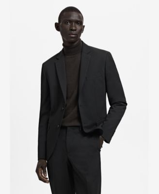 MANGO - Men's Stretch Fabric Super Slim-Fit Suit Jacket