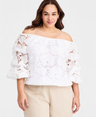 Vince Camuto - Plus Size Off-The-Shoulder Top
