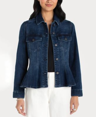 Liverpool Los Angeles - Petite Button-Front Trucker Jacket