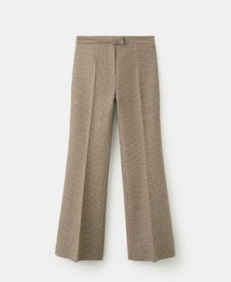 MANGO - Women's Houndstooth Wool-Blend Pants