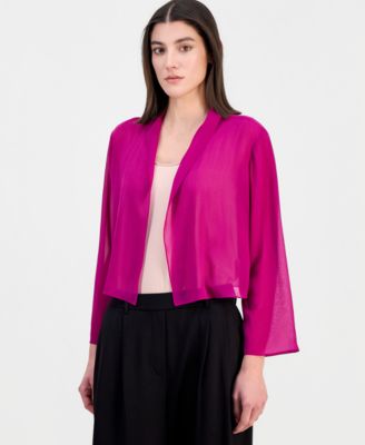 Eileen Fisher - Women's Silk Sheer Open-Front Jacket