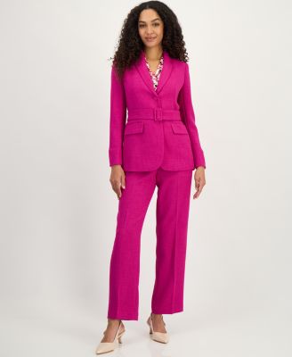 Kasper - Women's Belted Notch Collar Blazer