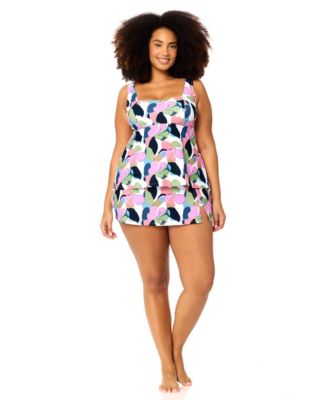 Raisins Curve - Plus Size Straya Square Neck Tankini Top