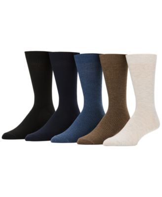 Perry Ellis Portfolio - Men's 2X1 Solid Rib Crew Socks, 3-Pack