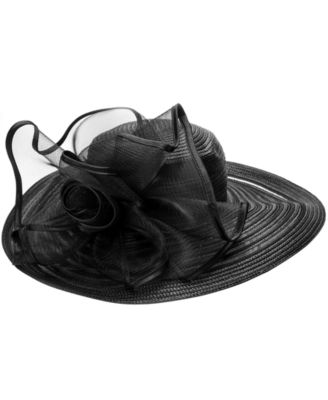 August Hats - Sheer Widebrim Rosette Hat