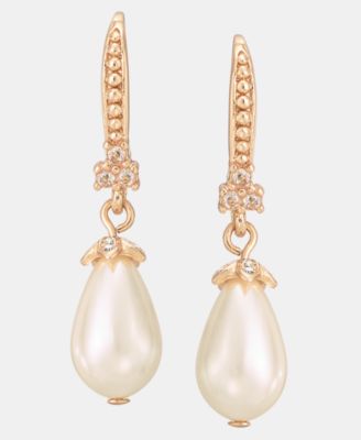Marchesa - Pav&eacute; & Imitation Pearl Drop Earrings