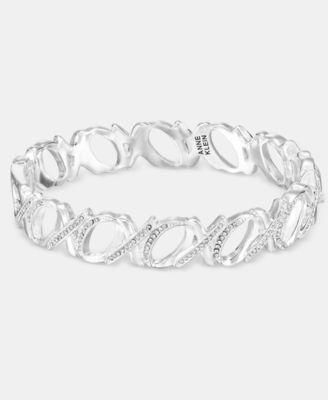 Anne Klein - Pav&eacute; XOXO Bangle Bracelet