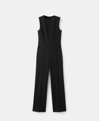 MANGO - Women's Long Suit-Style Jumpsuit