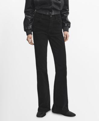 MANGO - Women's Velvet Flared Jeans