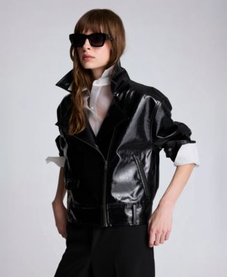 Kenneth Cole - Women's Moto Collared Neck Jacket