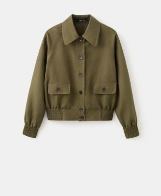 MANGO - Women's Buttons Linen-Blend Jacket