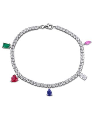 Macy's - Multi Created Gemstone (9-7/8 ct. t.w.) Bracelet in Sterling Silver