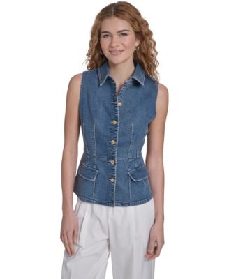 Nautica - Women's Button Front Denim Vest
