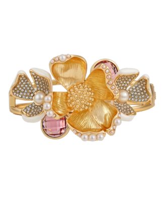 GUESS - Side Hinge Floral Statement Bracelet
