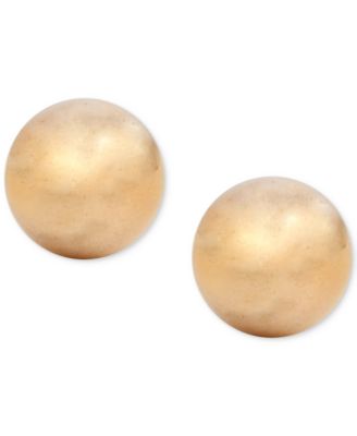 Lauren Ralph Lauren - Gold-Tone Round Button Stud Earrings