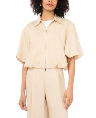 Vince Camuto - Women's Cropped Collared Neck Jacket