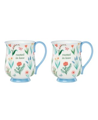 First Blooms Blue Mugs, Set of 2 image