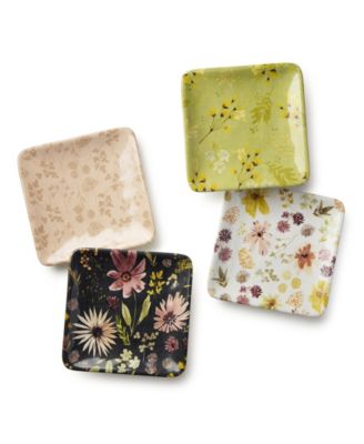 Wildflowers Canape Plates, Set of 4 image