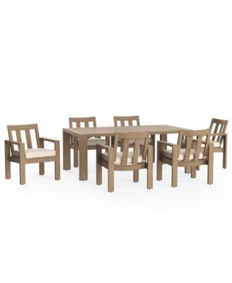 Mansfield 7-Pc. Outdoor Dining Set (1 Dining table + 6 Dining chairs), Created for Macy's  image