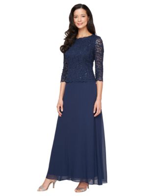 Alex Evenings - Petite Sequin Lace Gown