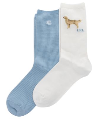 Lauren Ralph Lauren - Women's Spring Dog Motif Socks, 2-Pack