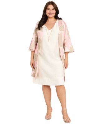 R & M Richards - Plus Size V-Neck Dress & Jacket