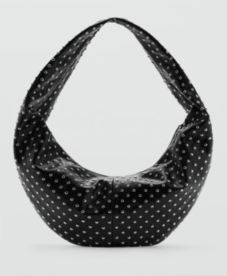 MANGO - Women's Oval Studded Shoulder Bag