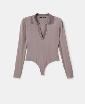 MANGO - Women's V-Neck Bodysuit