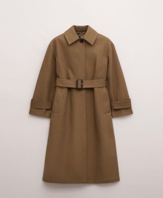 MANGO - Women's Cotton Belt Trench Coat