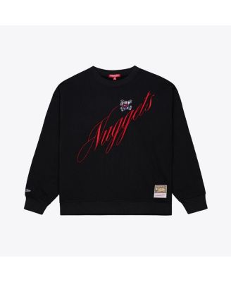 Mitchell & Ness - Women's Black Denver Nuggets Hardwood Classics Script Lightweight Sweatshirt