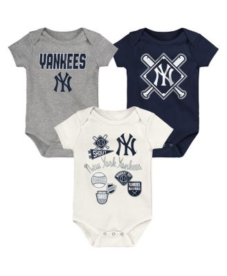Outerstuff - Newborn 3-Pack New York Yankees Home Plate Creeper Set