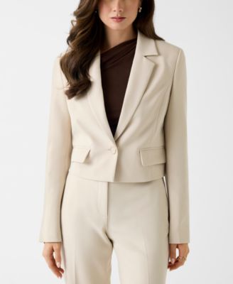 GUESS - Women's Leila Single-Breasted Cropped Blazer