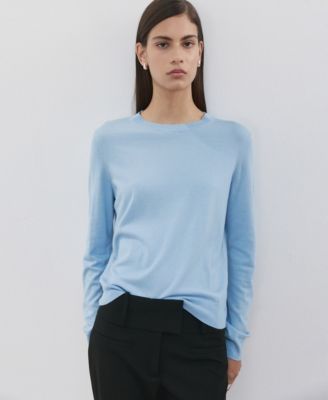 MANGO - Women's Round-Neck Knitted Sweater