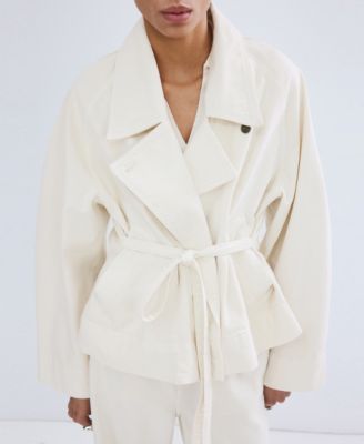 MANGO - Women's Belted Denim Trench Coat