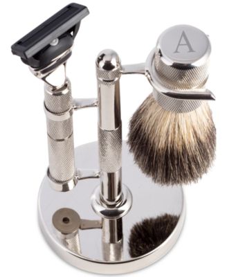 Bey-Berk - Men's Monogrammed Razor & Brush Set