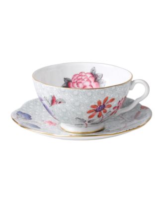 Green Cuckoo Teacup and Saucer image