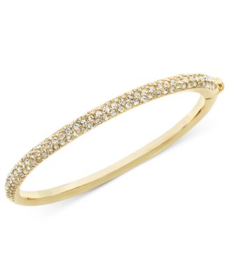 Eliot Danori - Bracelet, Silver-Tone Crystal Bangle