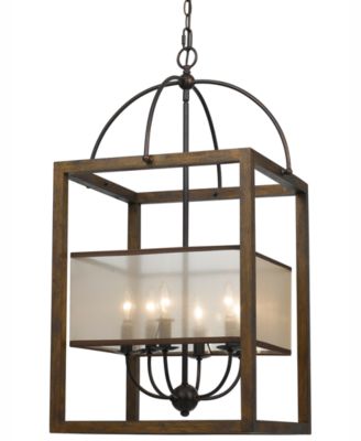 Cal Lighting - 60W 6-Light Rectangular Chandelier