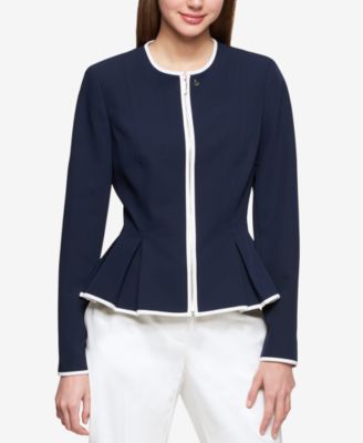 Tommy Hilfiger - Zip-Front Peplum Jacket