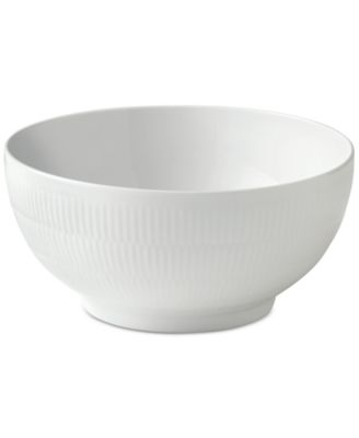 White Fluted Large 9.5" Serving Bowl image