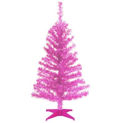 National Tree Company - National Tree 3 ft. Pink Tinsel Tree
