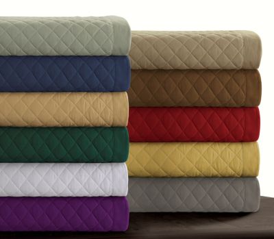 Tribeca Living - Brisbane Microfiber Solid Oversized Quilt Sets