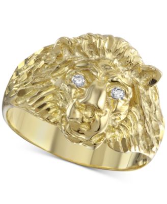 Macy's - Diamond Accent Lion Ring in 10k Gold