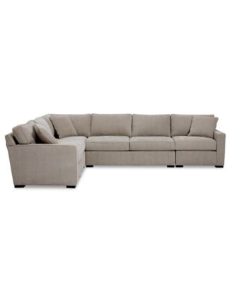 Furniture - Radley 5-Pc. Fabric Sectional Sofa with Apartment Sofa